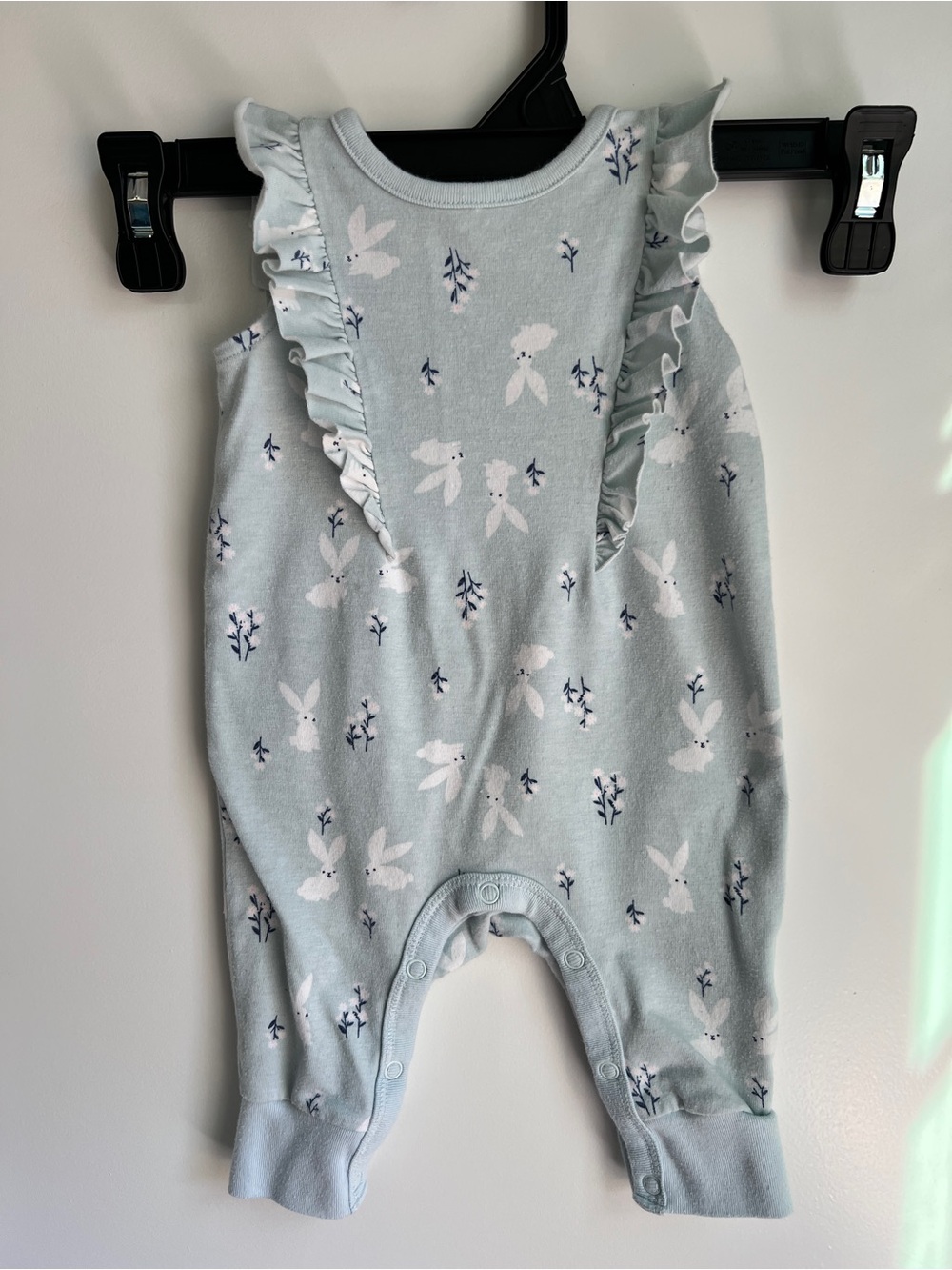 Cat & Jack Bunny Print Baby Girl Romper | 0-3 Months